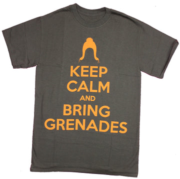 Firefly Serenity  Mens T-Shirt- Keep Calm and Bring Grenades Jayne Hat Image