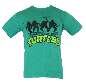 Teenage Mutant Ninja Turtles Mens T-Shirt - TMNT Smiling Group Silhoueete Image