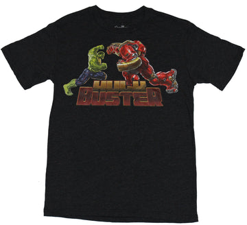The Avengers (Marvel Comics) Mens T-Shirt - HulkBuster Full Color Fight Image