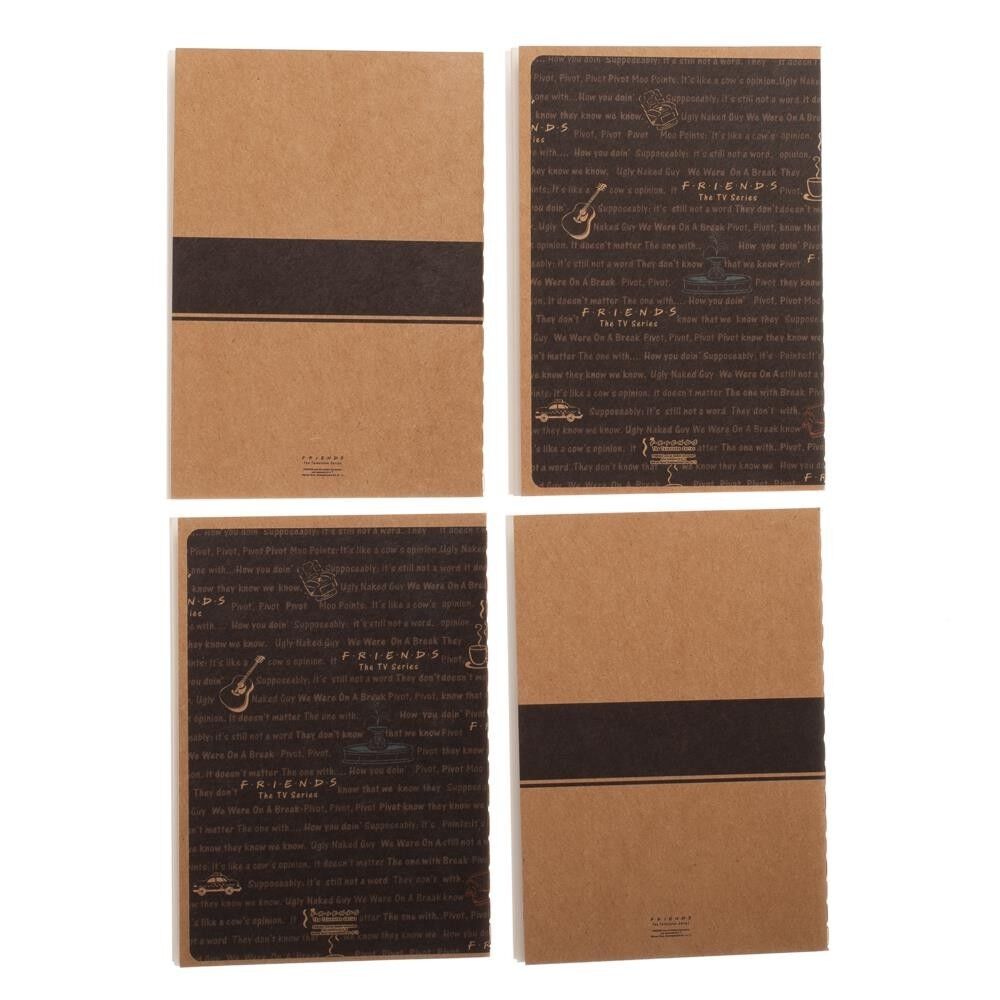 FRIENDS TV Series Mini Journals Pocket Notebooks Set of 4 with 2 Designs