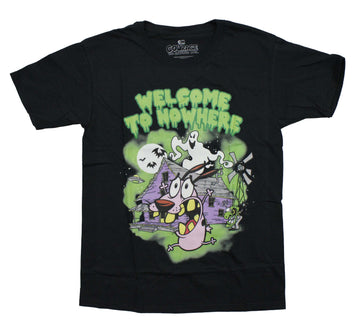 Courage the Cowardly Dog  Mens T-Shirt "Welcome to Nowhere"