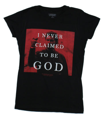 Supernatural Girls Juniors T-Shirt - I Never Claimed To Be God Image