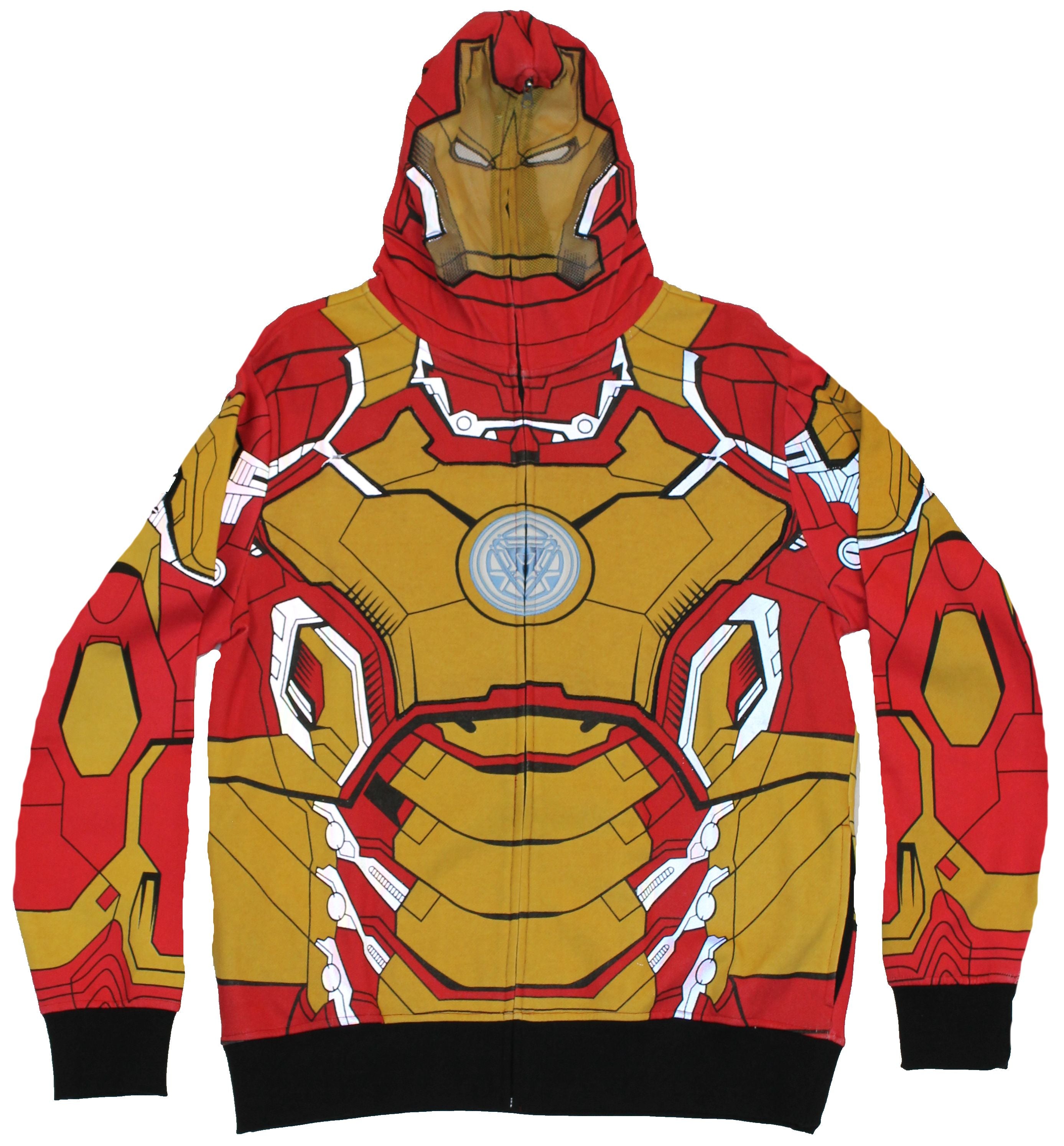 Iron Man (Marvel Comics) Mens Hoodie Sweatshirt - Mark 8 Detailed Costume Hoodie
