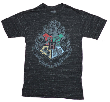 Harry Potter Mens T-Shirt -  Classic Four Color Hogwarts Crest Image