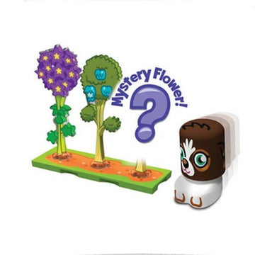 Moshi Monsters Bubble Bots Moshling Garden w/ Mystrery Flower (Brown Figure))