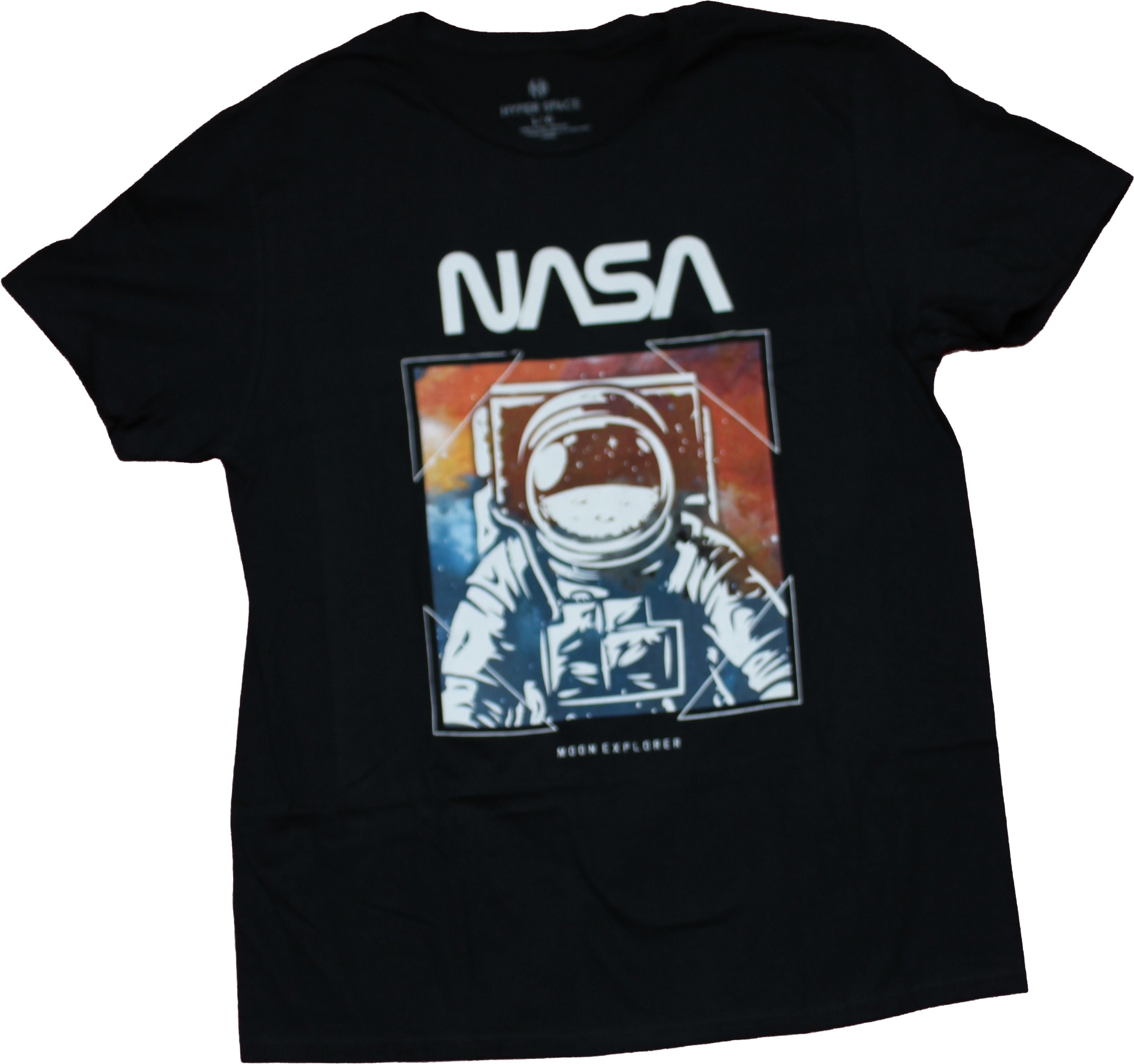 Nasa Mens T-Shirt - Moon Astronaut Under Logo