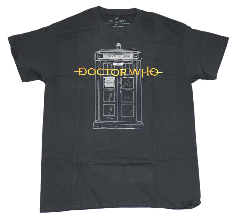 Doctor Who Mens T-Shirt - 13th Doctor Tardis Outline Image