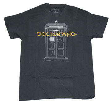 Doctor Who Mens T-Shirt - 13th Doctor Tardis Outline Image