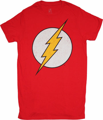 Flash Mens T-Shirt - Bright Distressed Classic Comic Logo