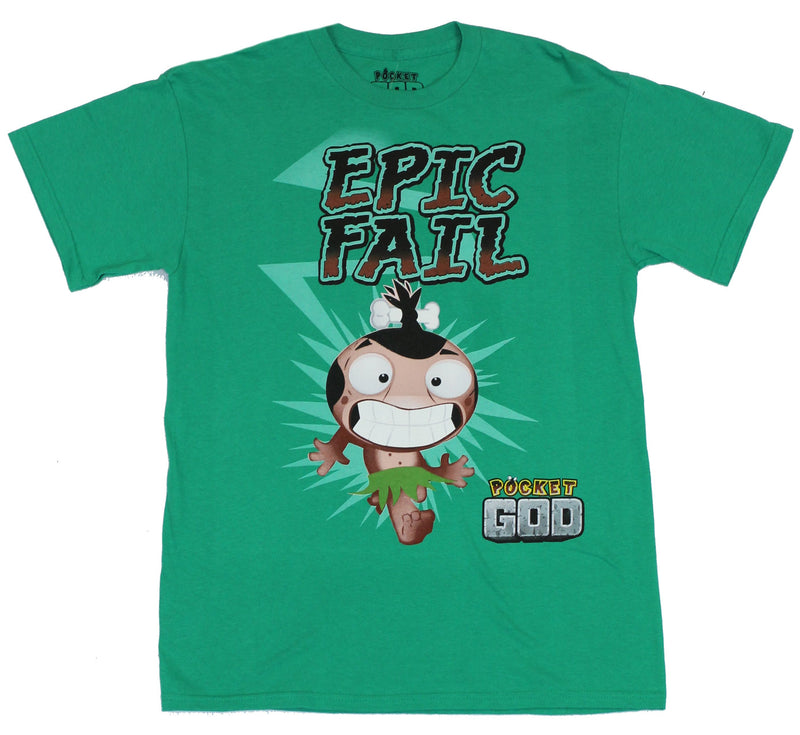 Pocket God (Blockbuster App) Mens T-Shirt  - Epic Fail Shocked Villager Imag - Inmyparentsbasement.com