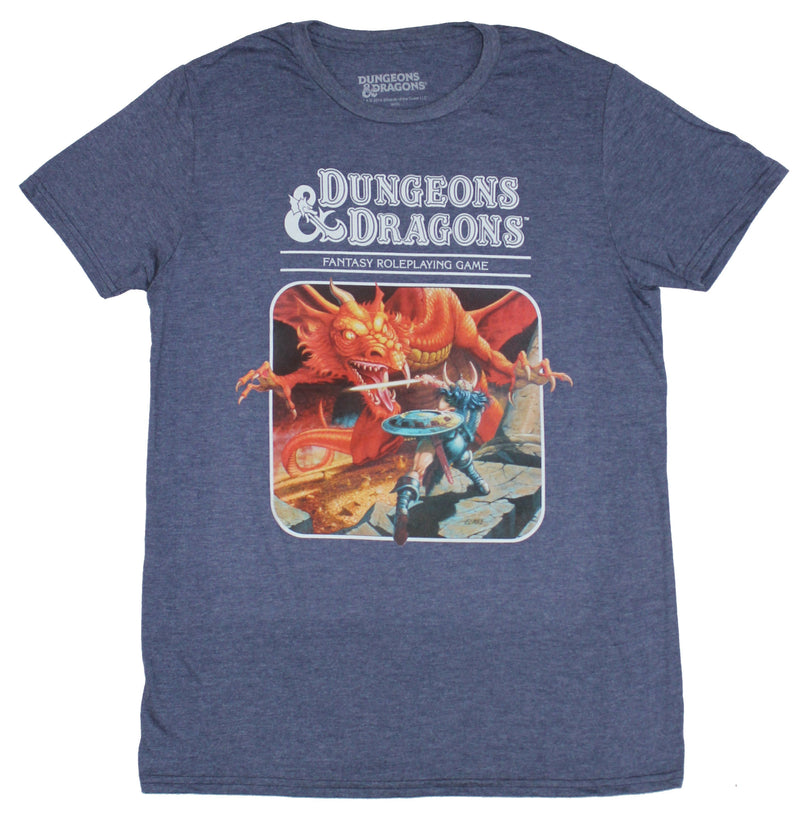 Dungeons & Dragons Mens T-Shirt - Cover Art - Set 1: Basic Rules 3rd Edition, The Classic “Red Box”
