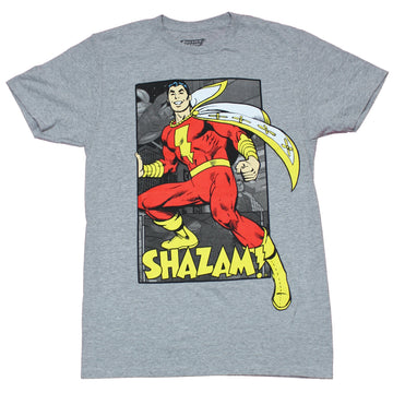 Shazam Mens  T-Shirt - Smiling Comic Book Pose