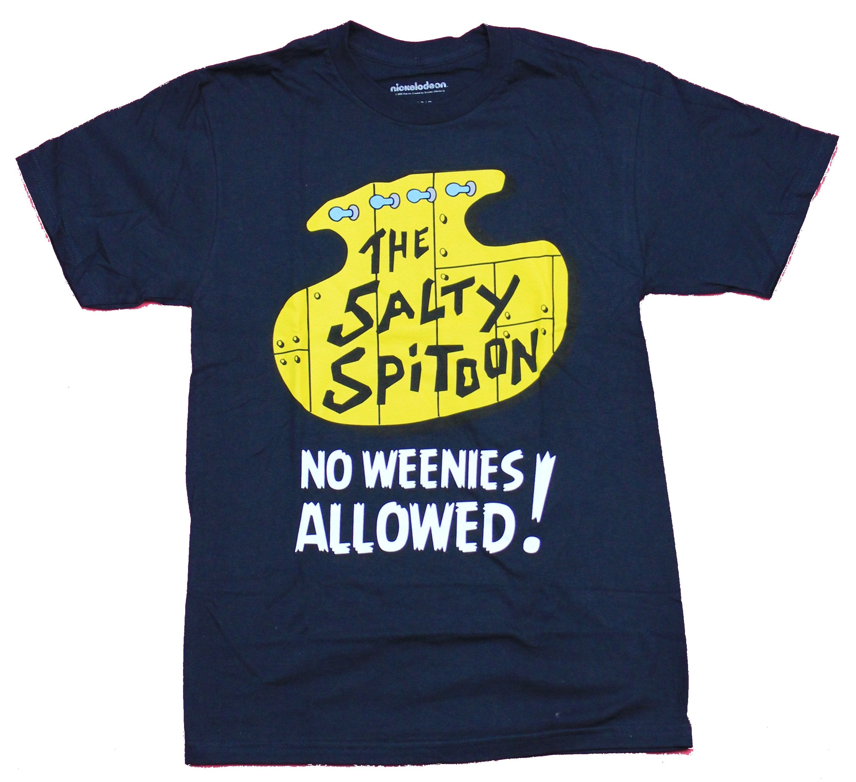 Spongebob Squarepants Mens T-Shirt  - The Salty Spittoon No Weenies Allowed