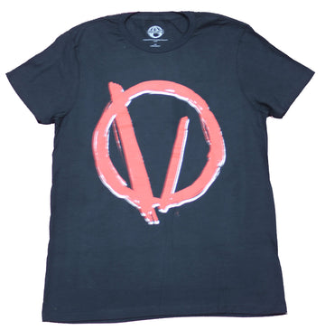 Borderlands 3 Mens T-Shirt - Red Painted V Logo Front & Back