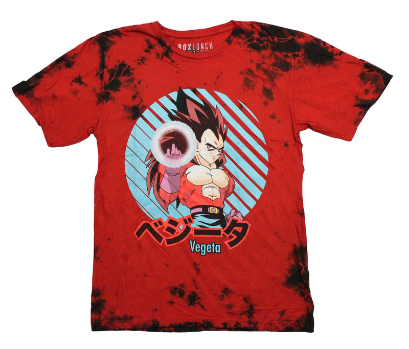 Dragon Ball GT  Mens T-Shirt - Vegeta in Blue Lined Circle Power Ball