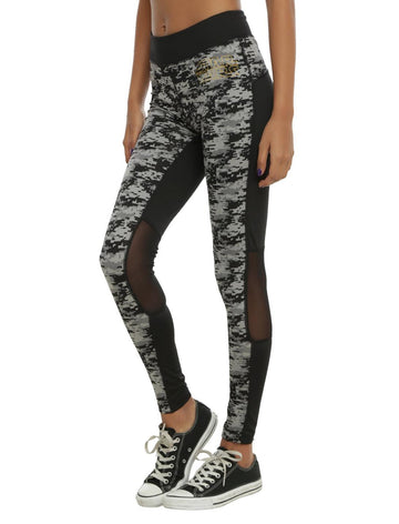 Star Wars Power Of War Black and Grey Digital Camo Leggings