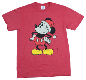 Mickey Mouse Mens  T-Shirt - Proud Hands On Hips Santa