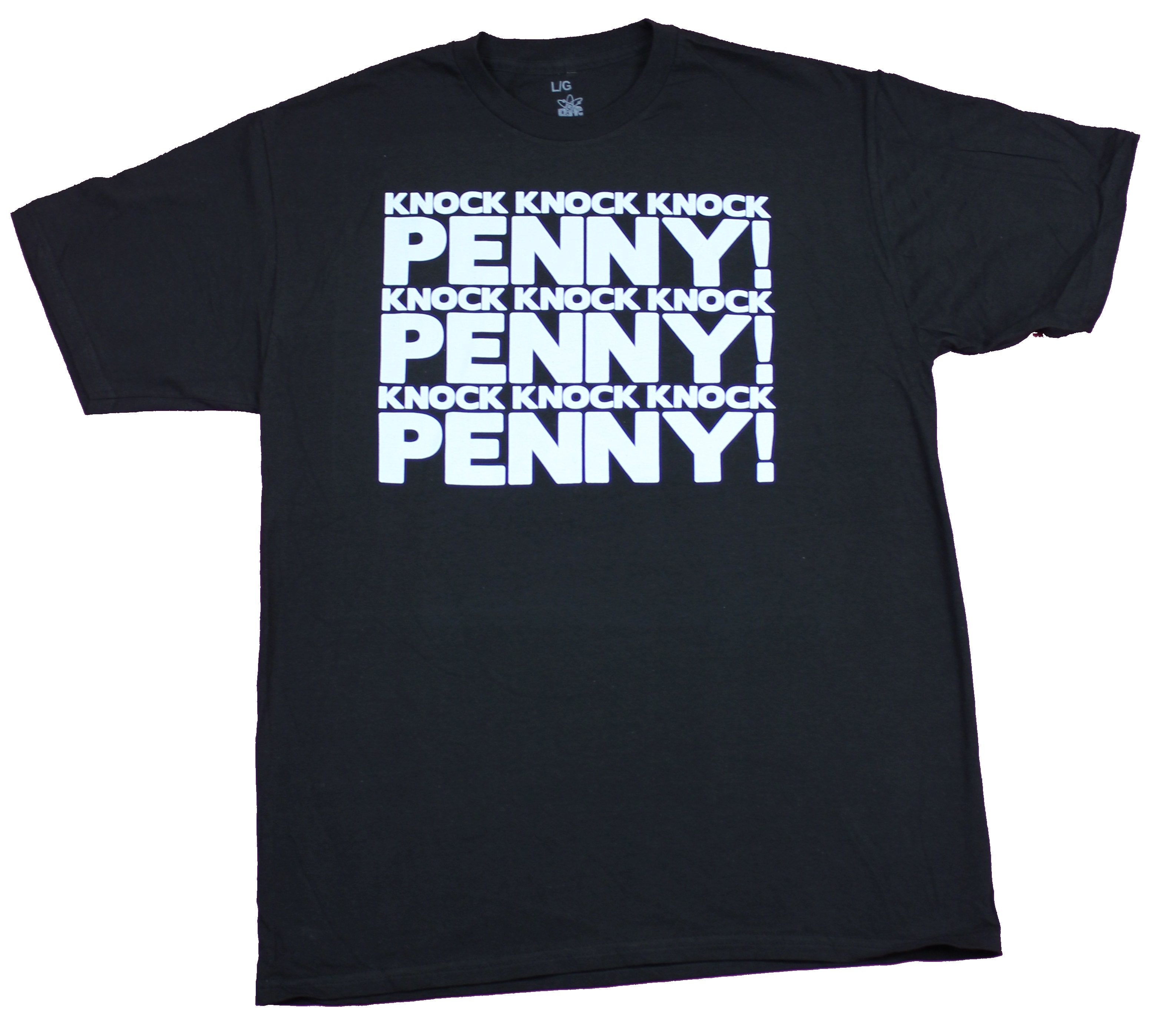 The Big Bang Theory Mens T-Shirt  - Knock Penny Black White Print