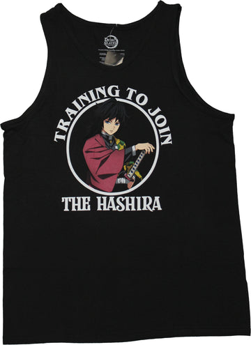 Demon Slayer Mens Tank Top - Giu Tomioka Training to Join the Hashira