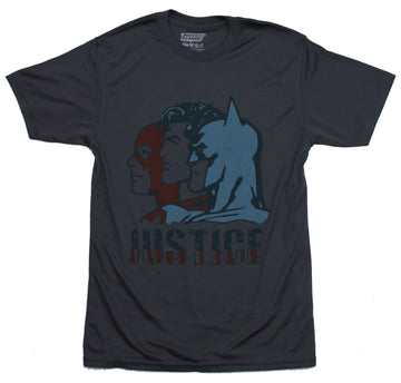 Justice League Moisture Wicking Mens T-Shirt - Flash Batman Superman Profile