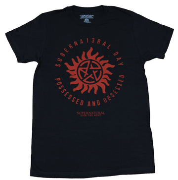 Supernatural Mens T-Shirt - Posed and Obsessed Su9erna13ral Day Pentagram