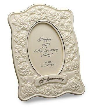 San Francisco Music Box Company - Le Blanc 25th Anniversary Roses Frame