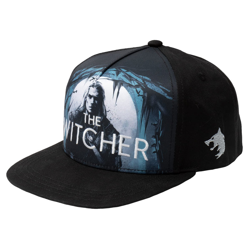 JINX Netflix's The Witcher The White Wolf Hunts Snapback Baseball Hat, Black, Adult Size - Inmyparentsbasement.com