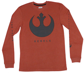 Star Wars Mens Long Sleeve Shirt - Rebels Classic Logo Republic