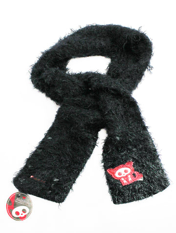 New Black & Red Skelanimals Scarf, Kit The Cat HTF Goth Rare