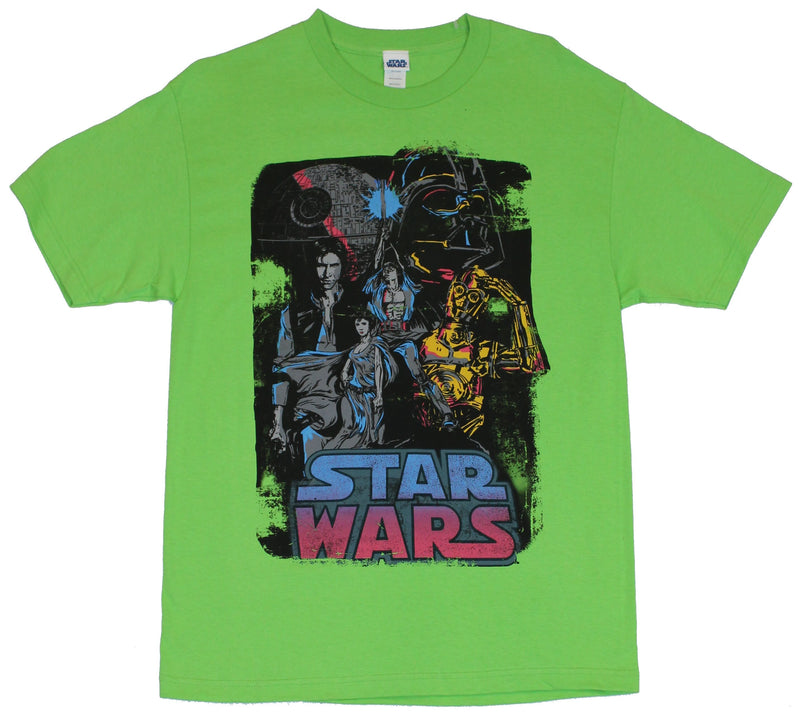 Star Wars Mens T-Shirt -  Stylized New Hope Style Image - Inmyparentsbasement.com