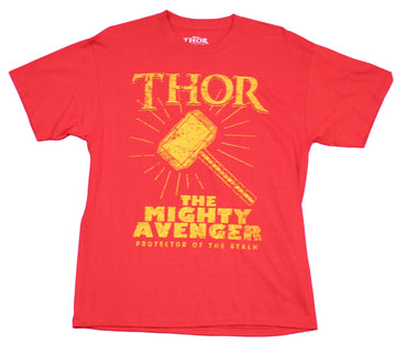 Thor Marvel Comics Mens T-Shirt - The Mighty Avenger Hammer Distressed