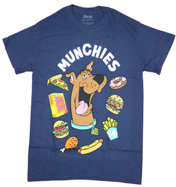 Scooby Doo Mens T-Shirt - Scooby Head Surrounded By Munchies