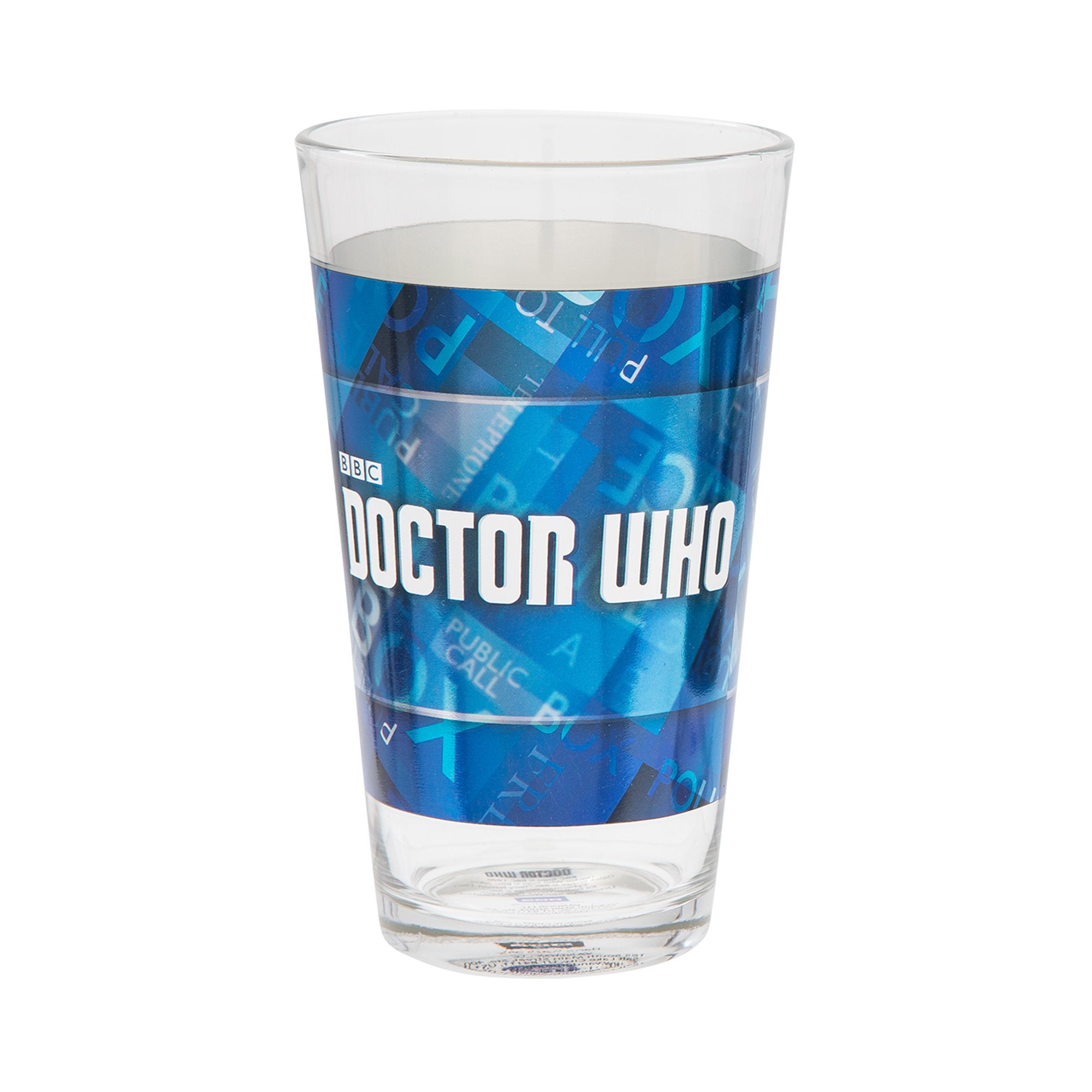Vandor Doctor Who 16-Ounce Laser Decal Glasses, 2-Piece Set