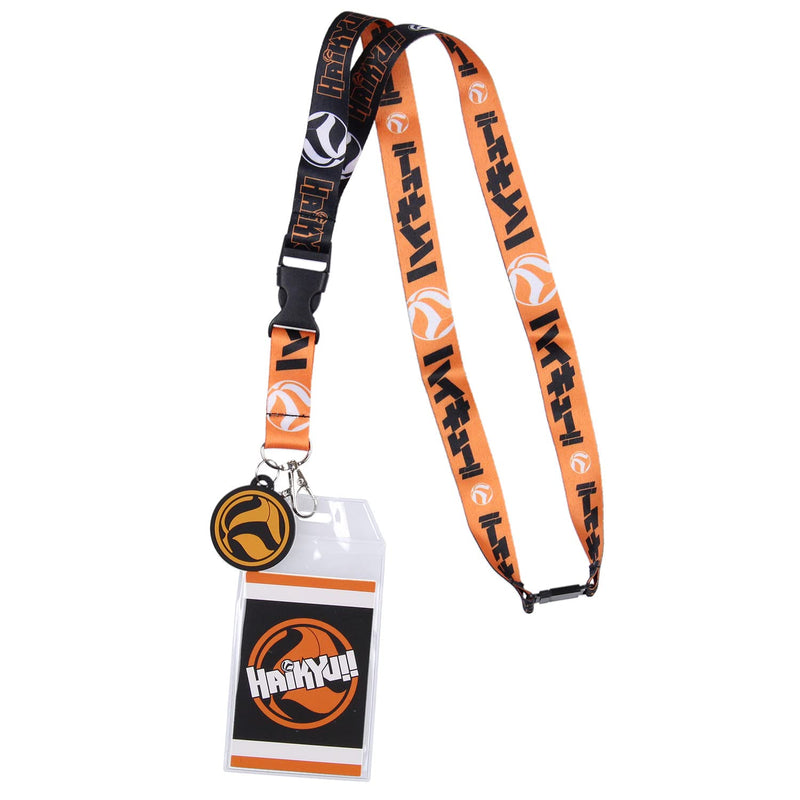 Haikyu!! Anime ID Badge Holder Lanyard Keychain w/ 2" Rubber Pendant - Inmyparentsbasement.com
