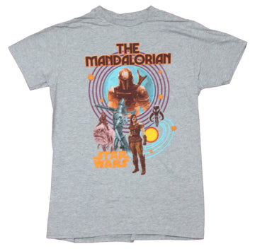 Star Wars The Mandalorian Mens T-Shirt -  Circled Cast Image With Cara Dune