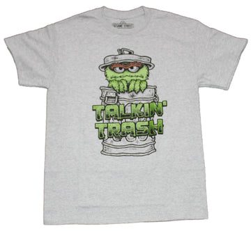 Sesame Street  Mens T-Shirt - Oscar The Grouch Talking Trash