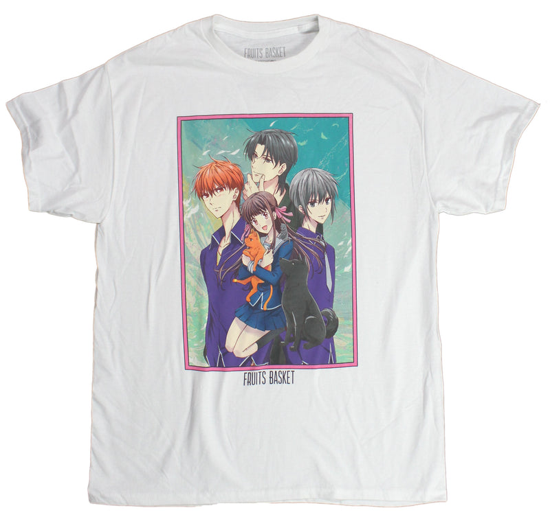 Fruits Basket Mens T-Shirt - Framed Group Image - Inmyparentsbasement.com