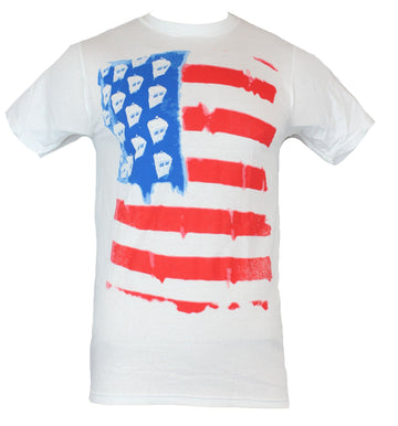 Doctor Who Mens T-Shirt - US Flag Tartis and Stripes Dr Who Image