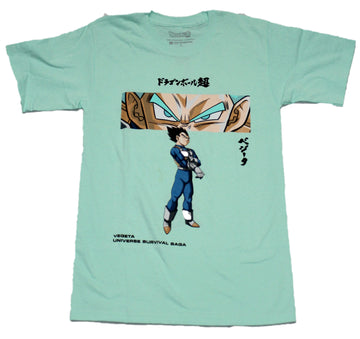 Dragon Ball Z Mens T-Shirt - Vegeta Standing Under Big Eyes