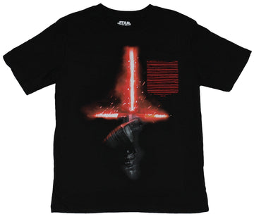 Star Wars Force Awakens Mens T-Shirt - Up Close Image of Kylo Ren's Saber
