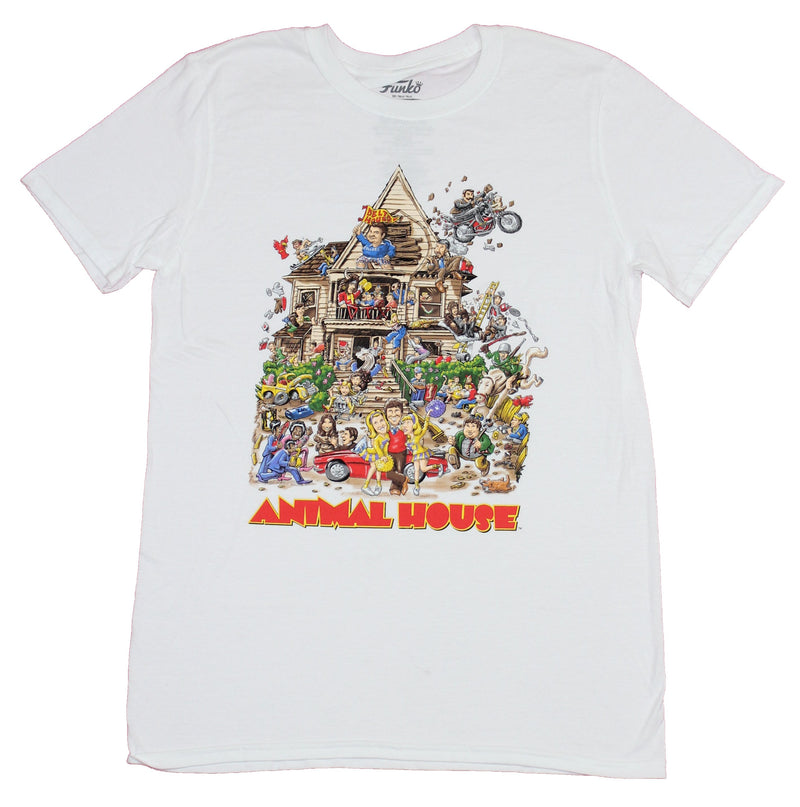 Animal House Mens T-Shirt- Classic Movie Poster Crazy House Image