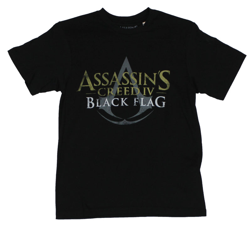 Assassin's Creed IV Mens T-Shirt - Black Flag Distressed Logo Image