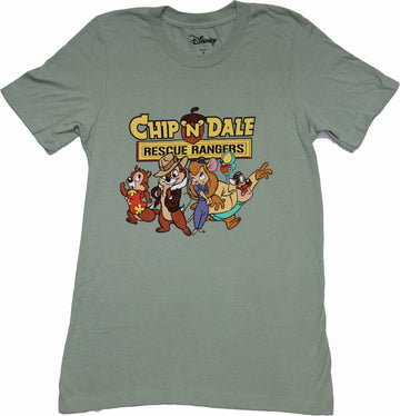 Chip N Dale Rescue Rangers Mens T-Shirt - Group Under Logo