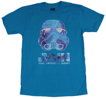 Star Wars Mens T-Shirt - Join the Imperial Army Stormy Purple Stormtrooper Image