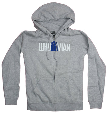 Doctor Who Mens Zip Up Hoodie - Whovian Tardis Logo Image