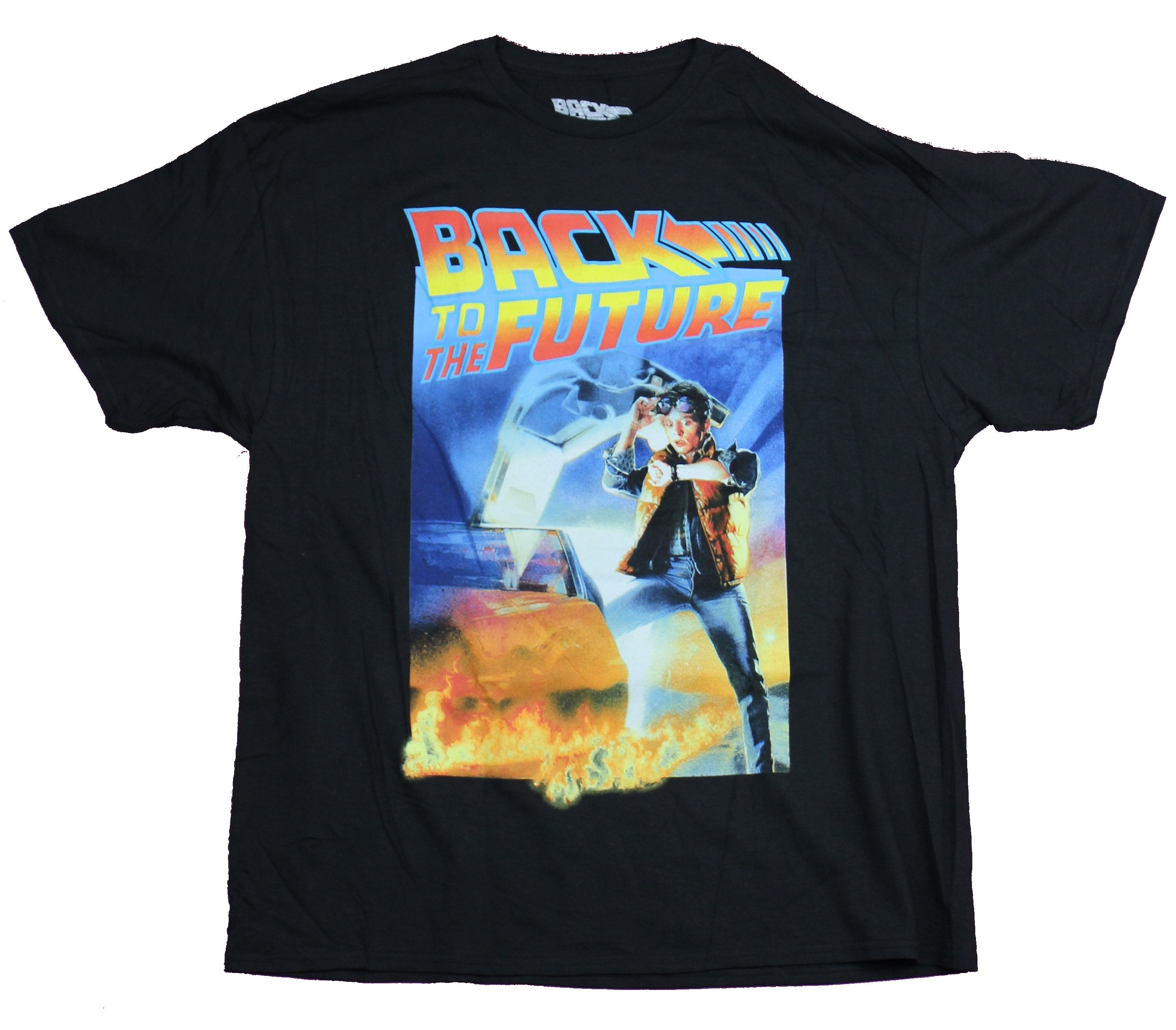 Back to the Future Mens T-Shirt  - Classic Marty McFly Poster Image