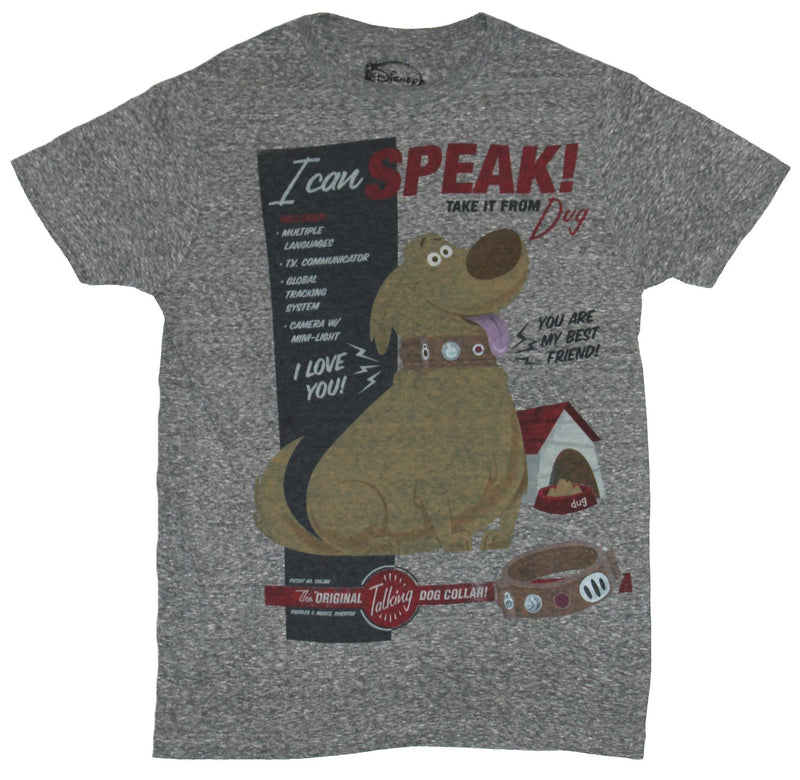 Up Mens T-Shirt - I Can Speak Take It From Dug Talking Collar Image