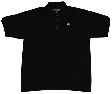 The Secret World Mens Polo Shirt - Simple Cross Red Box Image