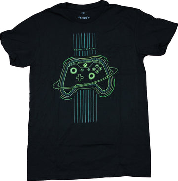 Xbox Mens T-Shirt - Ready to Play Neon Line Controller