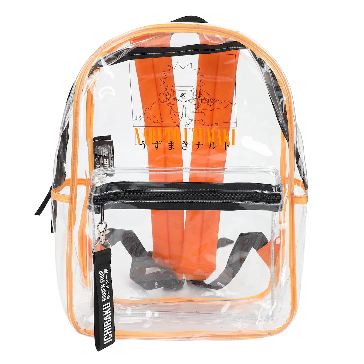 Naruto Shippuden 17" Clear Plastic Backpack with Removable Laptop Pocket